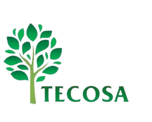 TECOSA Official Logo — Green Tree on left with TECOSA on right